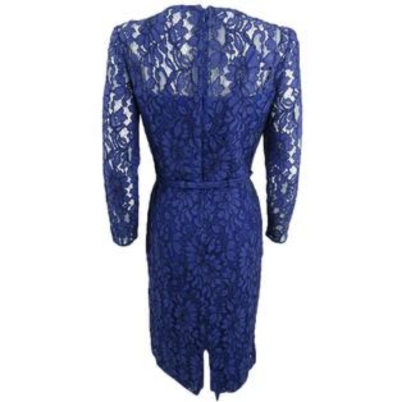 Ralph Lauren Lace Blue Dress NWT Sz 12 - Picture 3 of 8